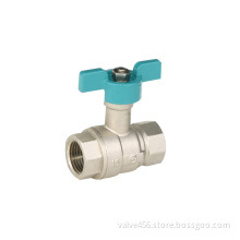 Brass ball valves with aluminum butterfly handle